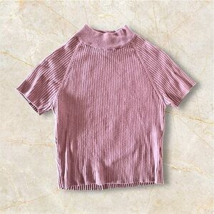 Women's Ribbed Knit Top - Pink